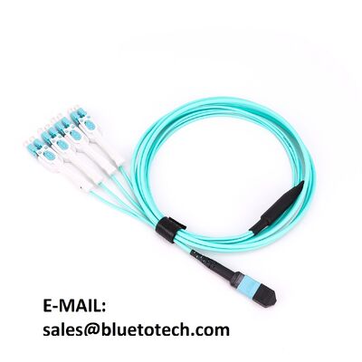 MPO to LC uniboot 8core OM3 Fiber Optic Patch Cord MTP to LC uniboot 8fiber OM3 Fiber Optic Trunk Cable