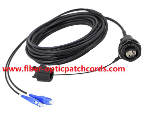 Optical fiber EXPANDED BEAM Connector to SC 2core with Collimating Lens Minitary waterproof fiber cable Single Mode