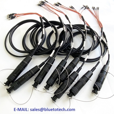 TFOCA σε ST 4CH Τακτική συναρμολόγηση καλωδίων ινών υδροστερό στρατιωτικό TFOCA σε ST 4 πυρήνας ινών οπτικής καλωδίου