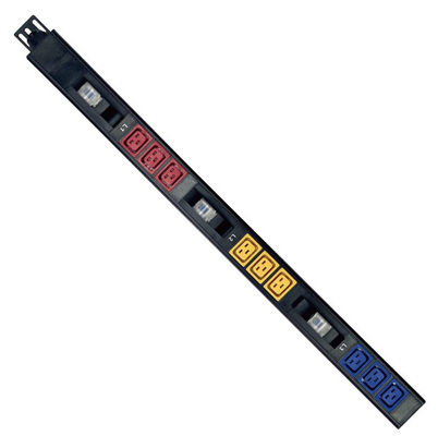 Αλουμινίου 3 Φάσης 415V 32A 9 Port C19 Mining PDU Για εφαρμογές βαρέων βαρών