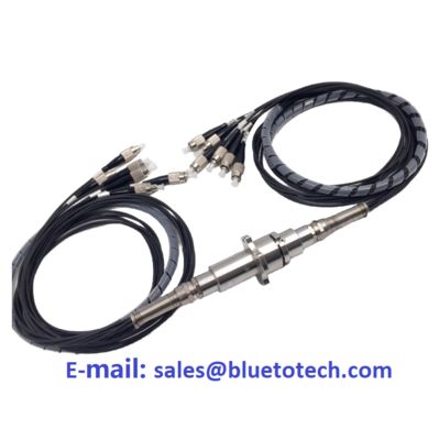 Περιστροφικοί Σύνδεσμοι Οπτικών Ινών, Περιστροφικός Δακτύλιος Ολίσθησης Οπτικών Ινών 7 Ινών, Συνδετήρας FC, Μονό Μοντέλο, Μακράς Διάρκειας, Μαύρο Καλώδιο